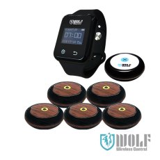 画像1: ワイヤレスコントロール【WOLF】送信機5台（1つボタンタイプ） レシーバー1台  消去機1台セット (1)