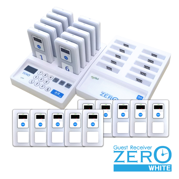 呼び出しベル 【ゲストレシーバーZERO-WHITE】 お得な20台セット (充電器1台）