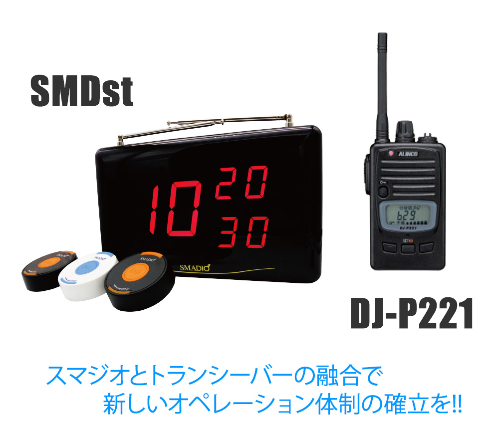SMADIO トランシーバー｜SMDst110 ＆ DJ-P221（M/L） MY CALL